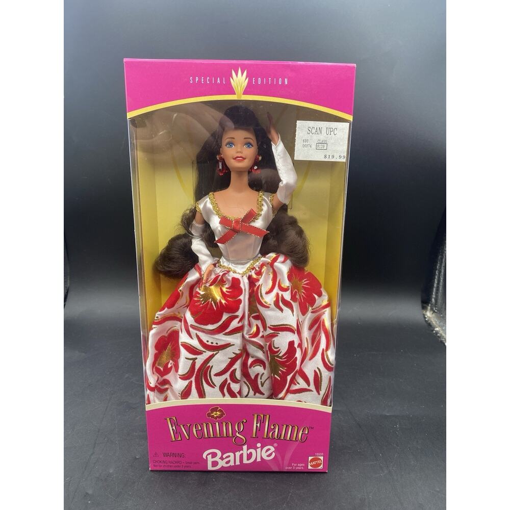 Vintage EVENING FLAME BARBIE. 1995 New In Box. Mattel.15533.